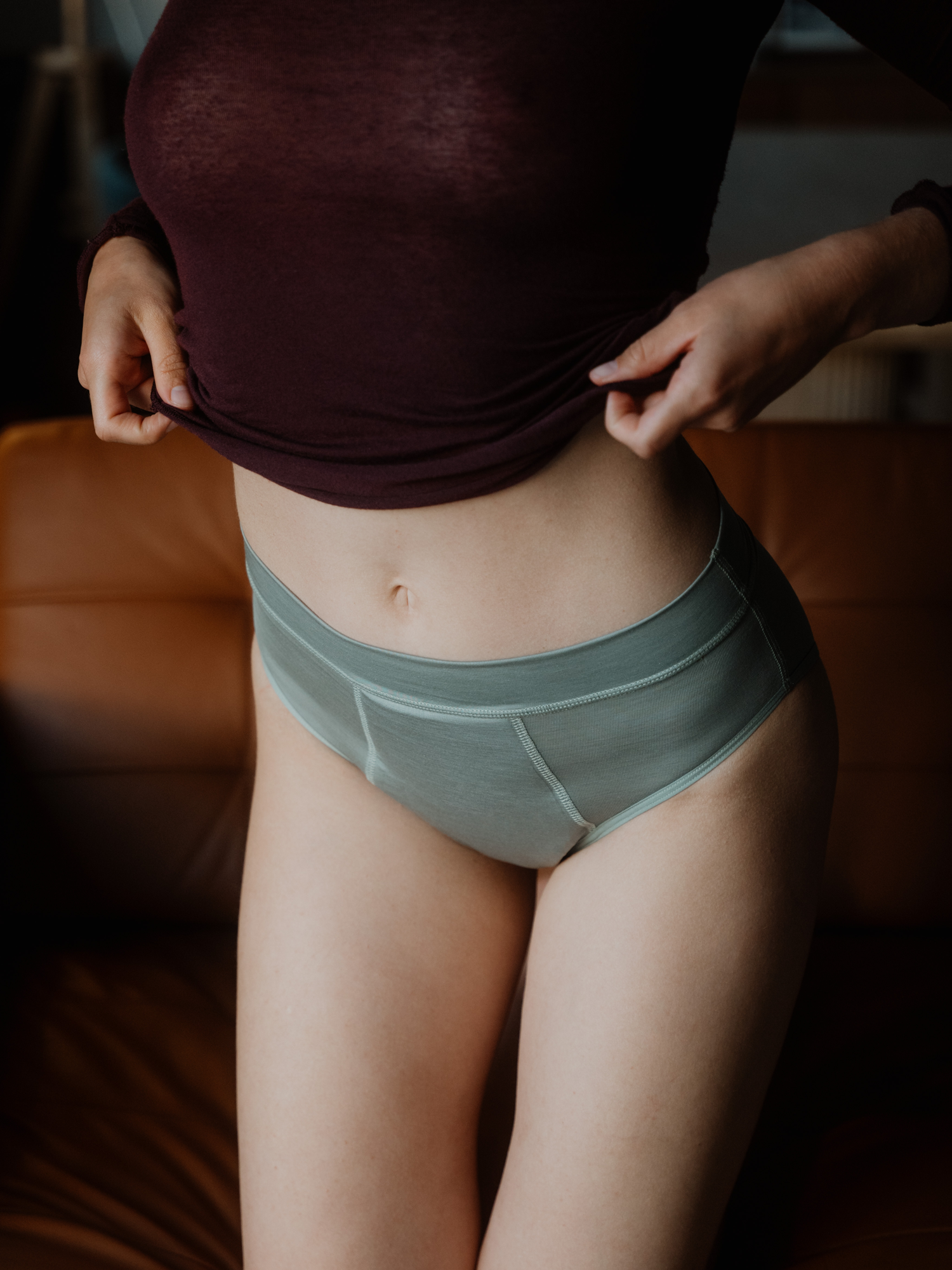 Overnight High Waist in Sage Green