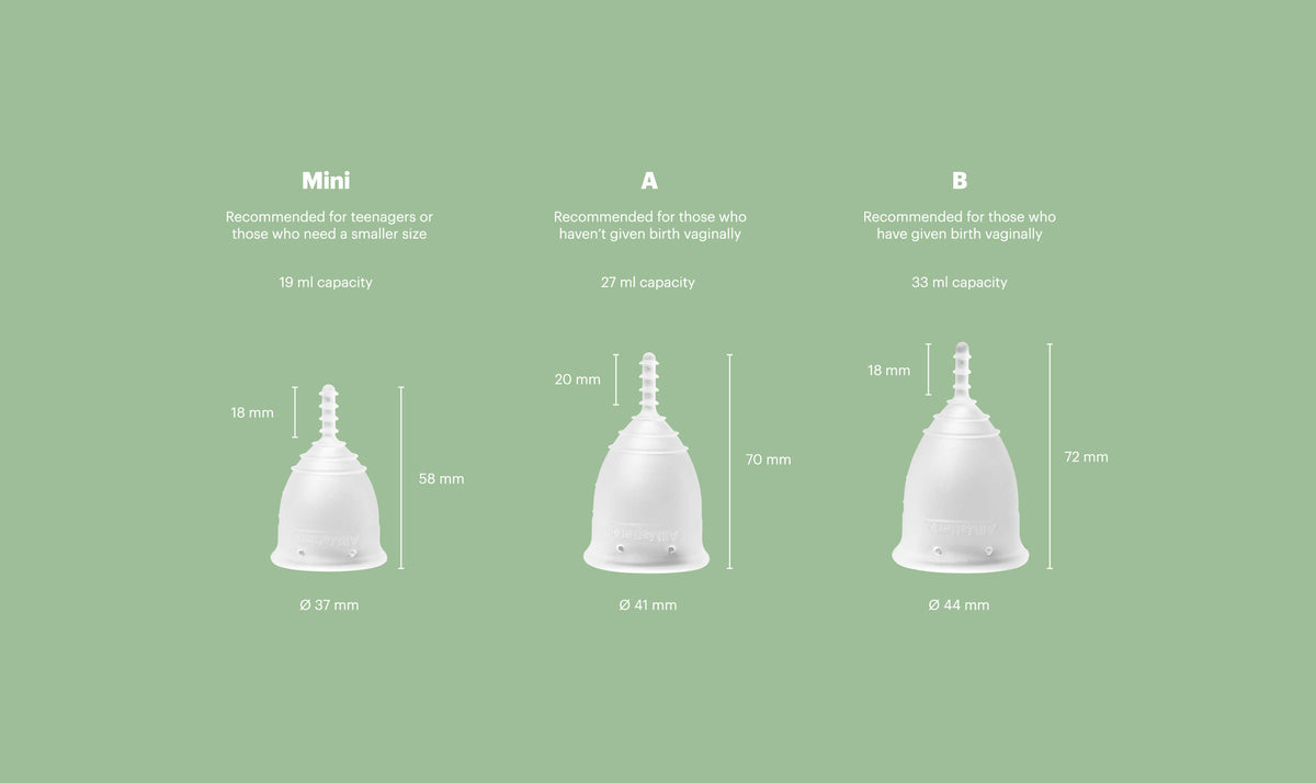 Menstrual cup size guide
